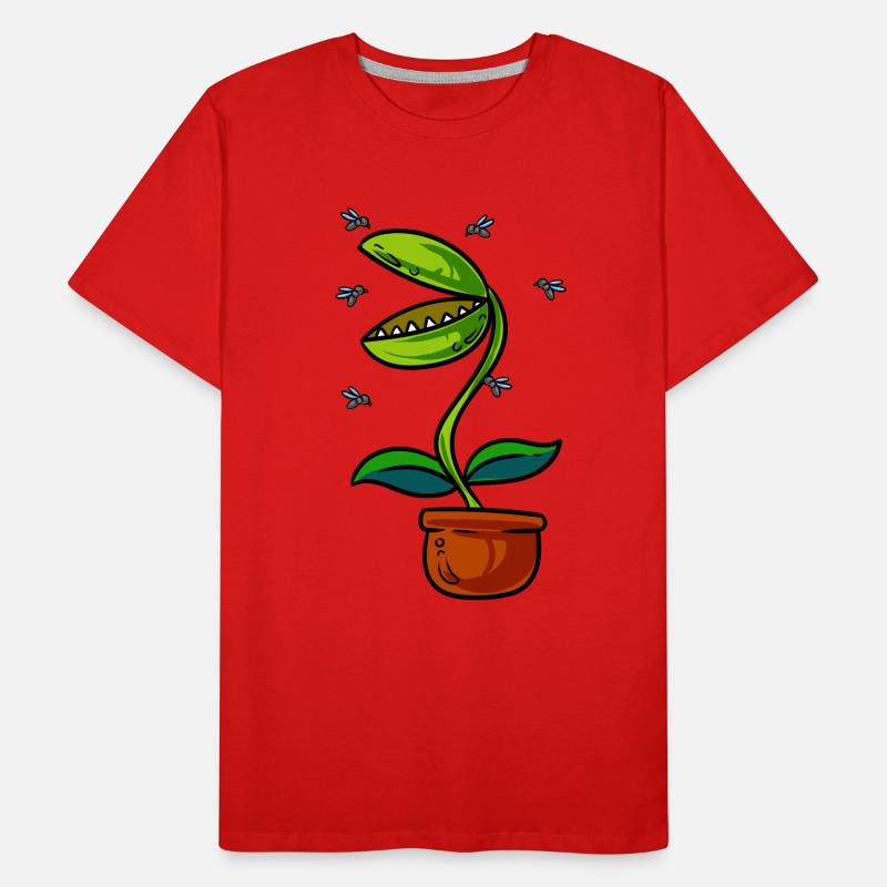 Venus Flytrap Plant Men's Premium Organic T-Shirt