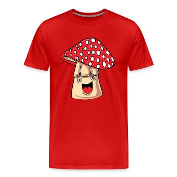 Pilz - Männer Premium Bio T-Shirt - Rot - Vorne - Damien (186cm)