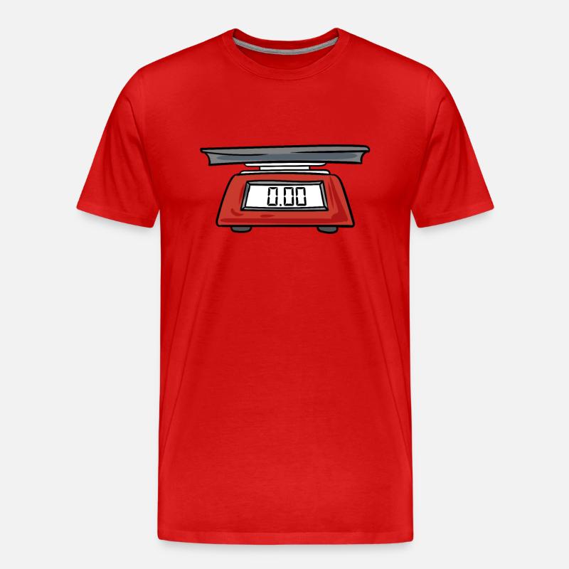 Küchenwaage - Männer Premium Bio T-Shirt - Rot
