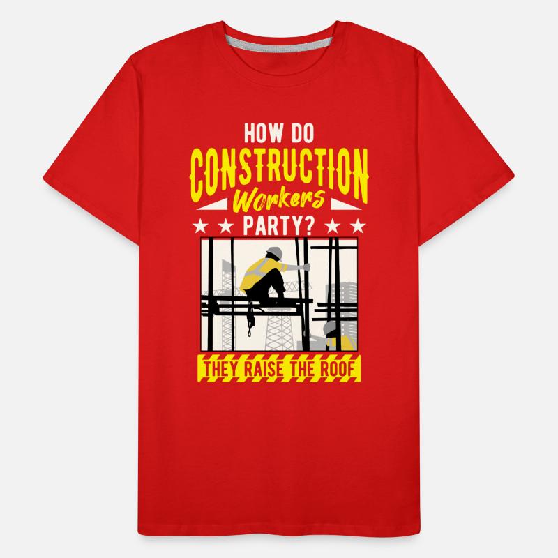 Travailleurs de la construction d’infrastructures, de la construction T-shirt bio Premium Homme
