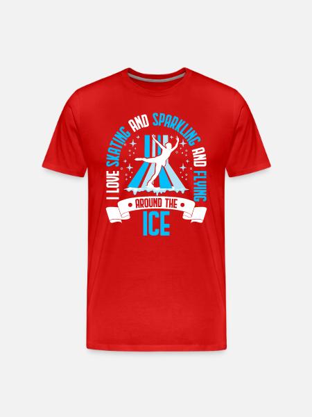 Ice skating Ice skaters - Men's Premium Organic T-Shirt - red