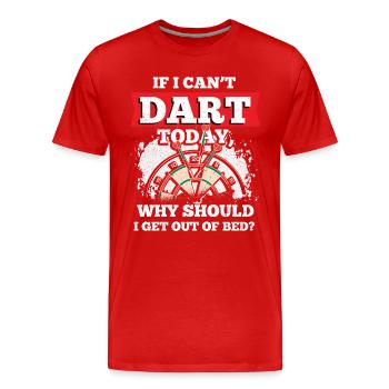 Jeu de fléchettes Jeu de fléchettes Joueur de fléchettes - T-shirt bio Premium Homme - rouge - Devant - Damien (186cm)