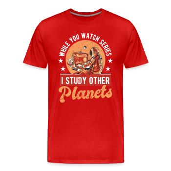 Mars Astronomie Science Recherche spatiale - T-shirt bio Premium Homme - rouge - Devant - Damien (186cm)