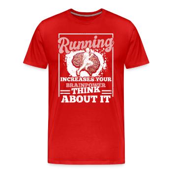 Marathon Laufausrüstung Ultramarathon Spieler - Männer Premium Bio T-Shirt - Rot - Vorne - Damien (186cm)