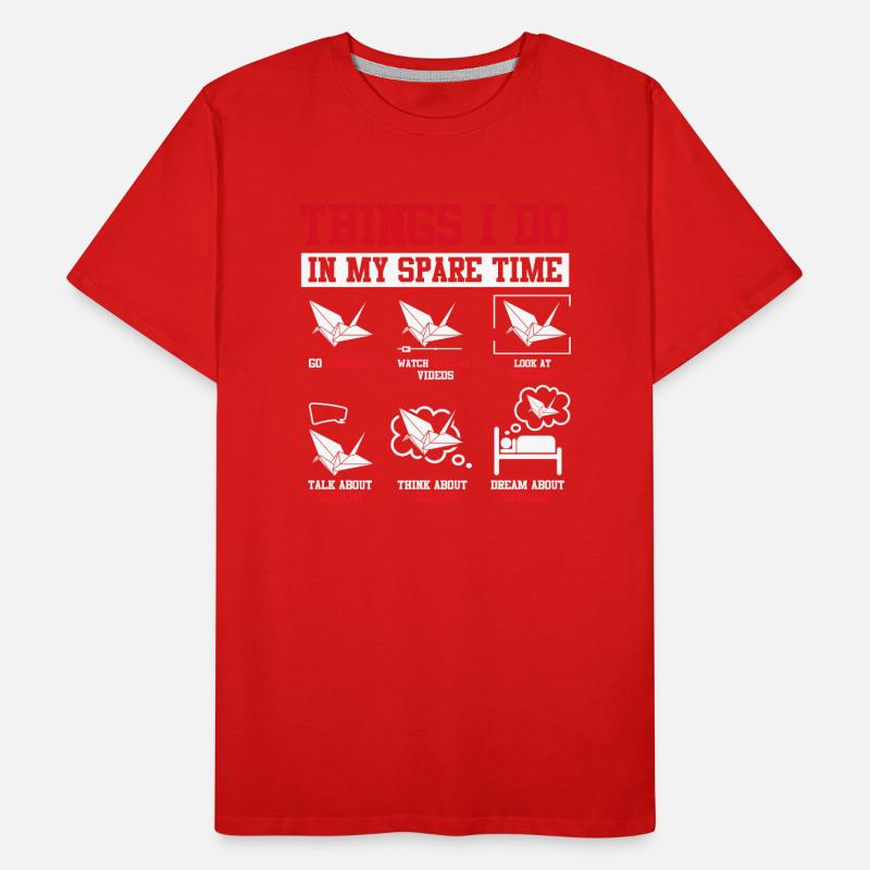 Ce que je fais pendant mon temps libre Paper Fold T-shirt bio Premium Homme