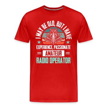 Amateur Spektrum Hobbyist Radio Analyzer - Männer Premium Bio T-Shirt - Rot - Vorne - Damien (186cm)