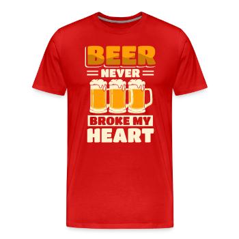 Beer Drinker Brewery - Men's Premium Organic T-Shirt - red - Front - Damien (186cm)