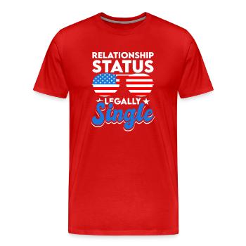 Séparation Divorcé Ex Femme Mari - T-shirt bio Premium Homme - rouge - Devant - Damien (186cm)