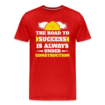 Ouvrier Civil Ingénieur Charpentier Ouvrier - T-shirt bio Premium Homme - rouge - Devant - Damien (186cm)