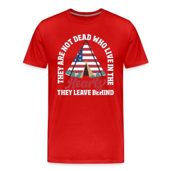 Stamm USA Flagge Patriotischer Indianer - Männer Premium Bio T-Shirt - Rot - Vorne - Damien (186cm)