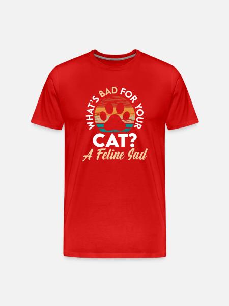 Feline Cat Kitten Breeder - Men's Premium Organic T-Shirt - red