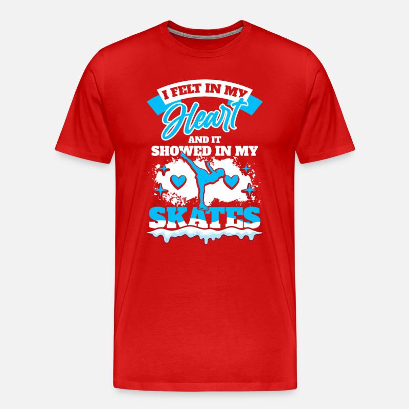 Eislaufen Eiskunstlauf - Männer Premium Bio T-Shirt - Rot