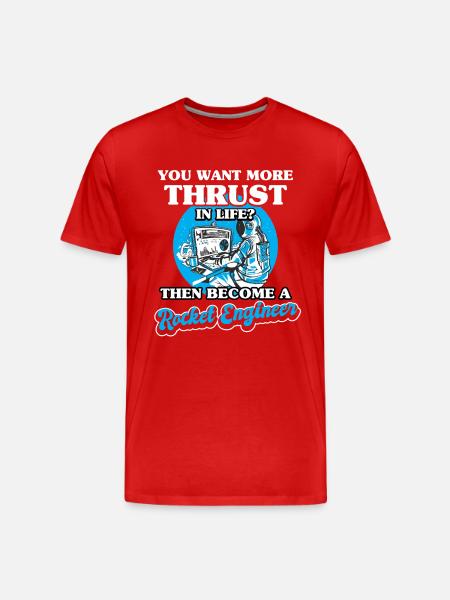 Science Space Astronauts Rocket Technicians - Men's Premium Organic T-Shirt - red
