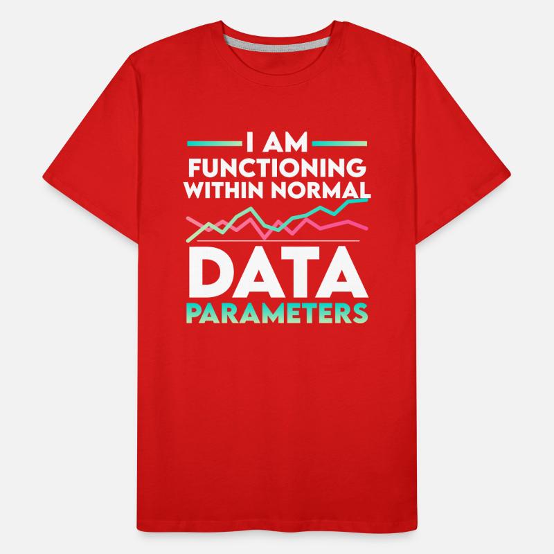 Paramètres US Flag Computer Data Scientist T-shirt bio Premium Homme