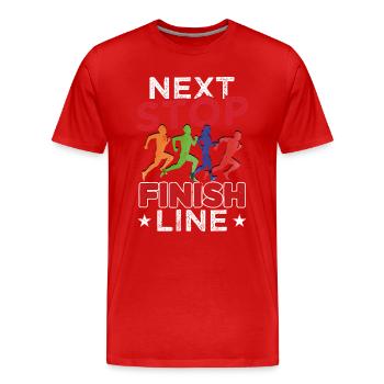 Coureurs sportifs Coureurs de marathon - T-shirt bio Premium Homme - rouge - Devant - Damien (186cm)