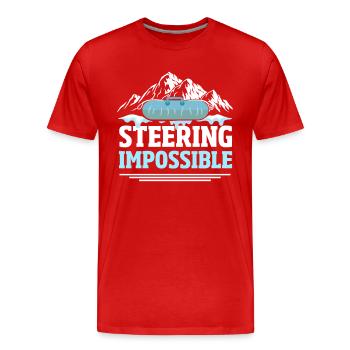 Tube de glace sur tube de neige - T-shirt bio Premium Homme - rouge - Devant - Damien (186cm)