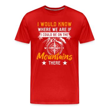 Cartographie Géographie Carte amateurs - T-shirt bio Premium Homme - rouge - Devant - Damien (186cm)