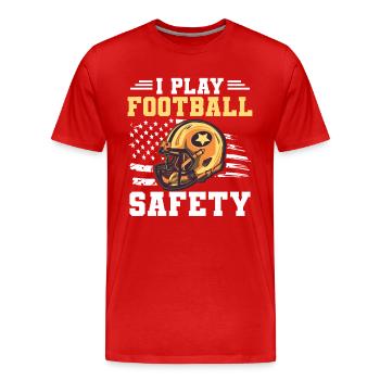 Football américain - T-shirt bio Premium Homme - rouge - Devant - Damien (186cm)