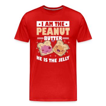 Erdnussbutter Gelee Verlobte Paare - Männer Premium Bio T-Shirt - Rot - Vorne - Damien (186cm)