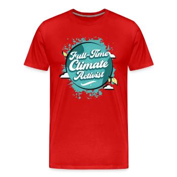 Journée mondiale de la Terre pour la biodiversité, militante pour le climat - T-shirt bio Premium Homme - rouge - Devant - Damien (186cm)