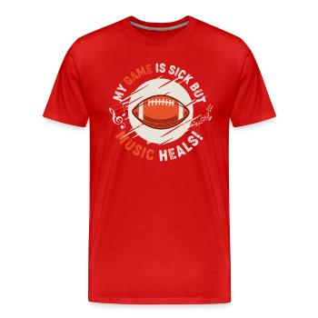Football - Männer Premium Bio T-Shirt - Rot - Vorne - Damien (186cm)