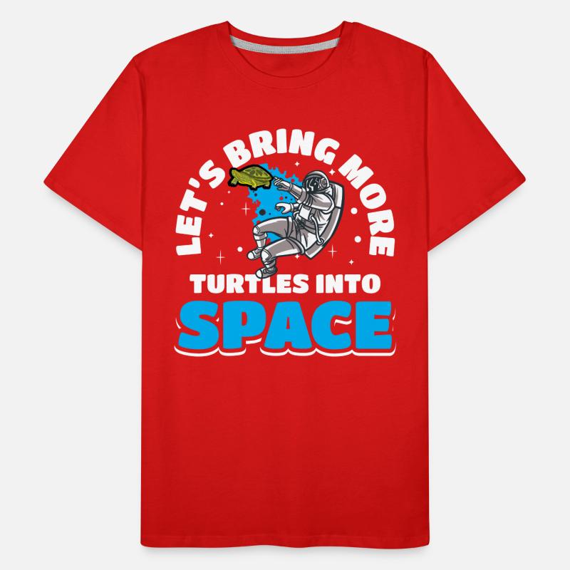 Rocket Ship Satellite Astronauts Men's Premium Organic T-Shirt