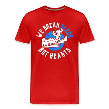 Winter Adventure Snowmobiling Snowmobiling - Men's Premium Organic T-Shirt - red - Front - Damien (186cm)