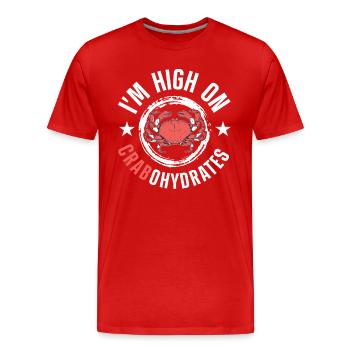 Krabbe Krabbenfang Meeresfrüchte - Männer Premium Bio T-Shirt - Rot - Vorne - Damien (186cm)