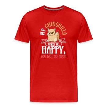 Chinchilla Zoology - Men's Premium Organic T-Shirt - red - Front - Damien (186cm)