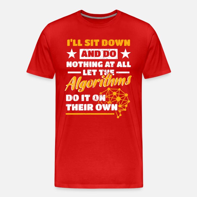 Algorithmen Computerprogrammierer Roboteringenieur - Männer Premium Bio T-Shirt - Rot