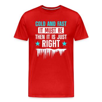 Marins de yachts de navigation sur glace - T-shirt bio Premium Homme - rouge - Devant - Damien (186cm)