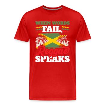 Jamaïcain Rastafari Punk Rap Rastafari Rastafarian - T-shirt bio Premium Homme - rouge - Devant - Damien (186cm)