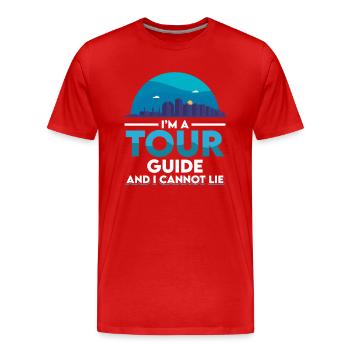 Guide touristique - T-shirt bio Premium Homme - rouge - Devant - Damien (186cm)