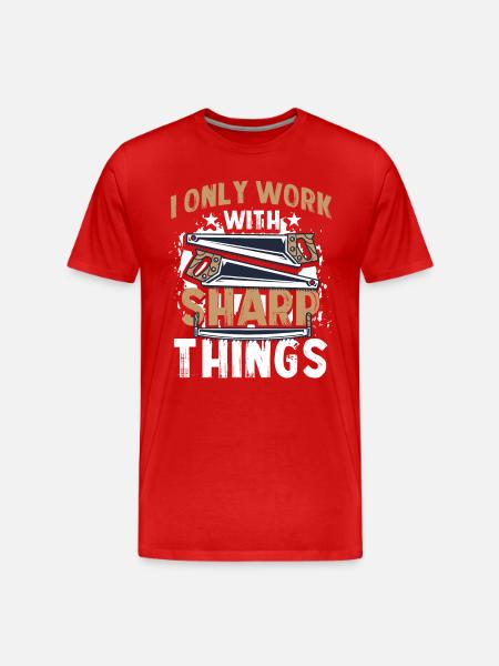 Chainsaw Carving Lumberjacks - Men's Premium Organic T-Shirt - red