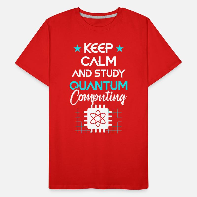 Quantum Computer Quantum Mechanics Men's Premium Organic T-Shirt
