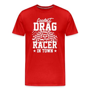 Mécanicien Burnout Motorsport Auto Enthusiast - T-shirt bio Premium Homme - rouge - Devant - Damien (186cm)