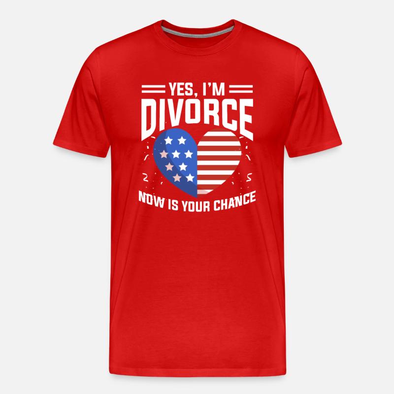 Scheidung Ehekrise - Männer Premium Bio T-Shirt - Rot