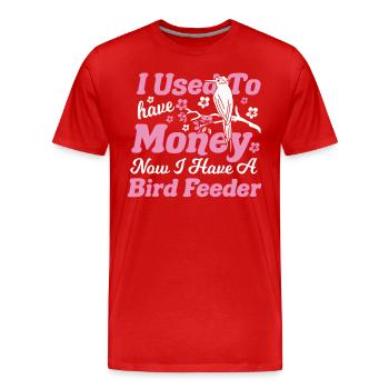 Observation des oiseaux Ornithologue ornithologue - T-shirt bio Premium Homme - rouge - Devant - Damien (186cm)
