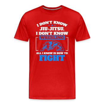 Lutte Combat de lutte - T-shirt bio Premium Homme - rouge - Devant - Damien (186cm)