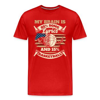 Musikalisch Musikspieler - Männer Premium Bio T-Shirt - Rot - Vorne - Damien (186cm)