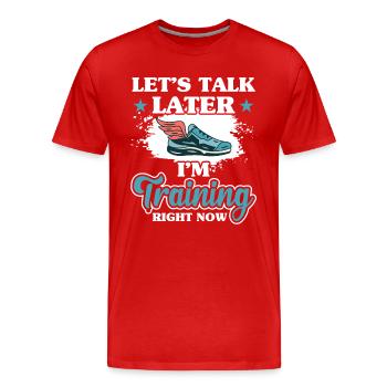 Marathon Battle Tournament Marathoner - T-shirt bio Premium Homme - rouge - Devant - Damien (186cm)