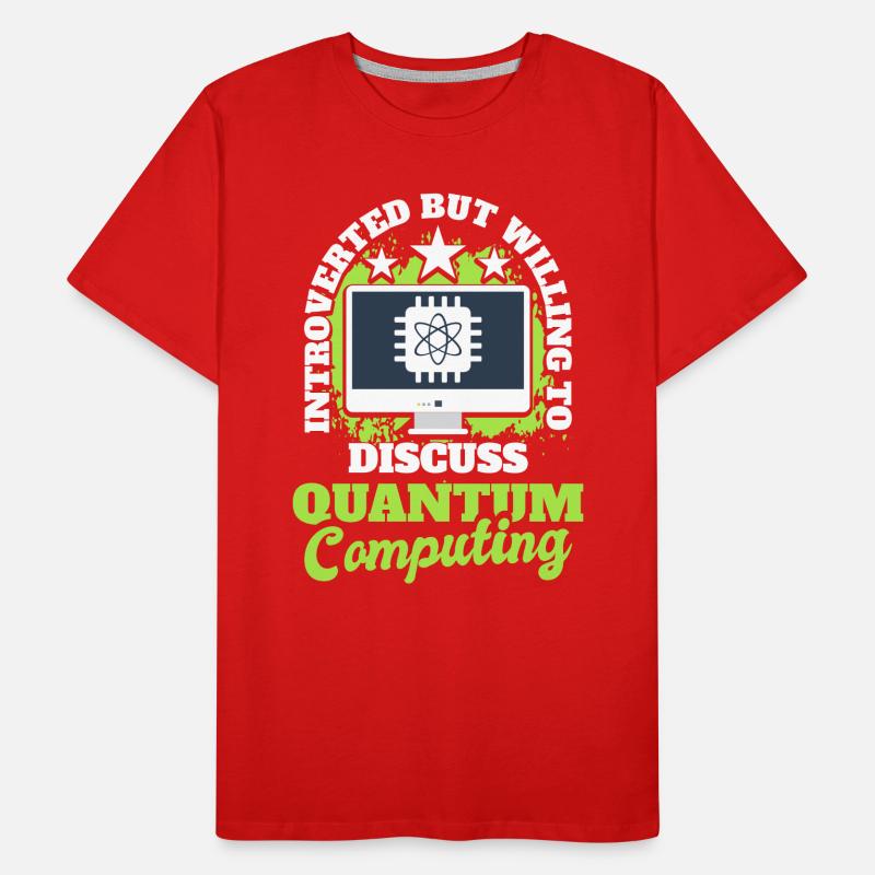 Quantencomputer Quantenmechanik Männer Premium Bio T-Shirt