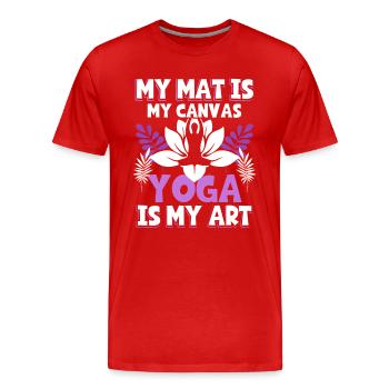 Yogini Meditation Spiritual Zen - Men's Premium Organic T-Shirt - red - Front - Damien (186cm)