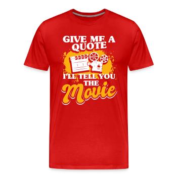 Kritiker Cinephile Filmemacher Kinoliebhaber - Männer Premium Bio T-Shirt - Rot - Vorne - Damien (186cm)