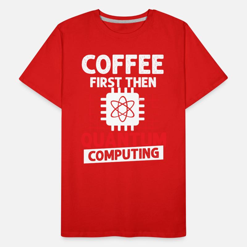 Qubit de physique quantique T-shirt bio Premium Homme