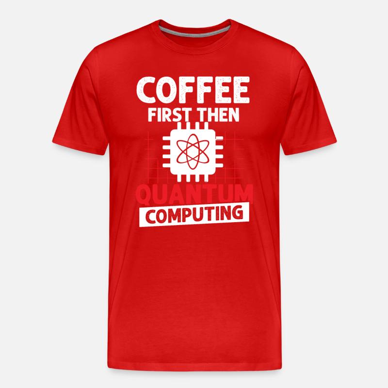 Quantenphysik Qubit - Männer Premium Bio T-Shirt - Rot