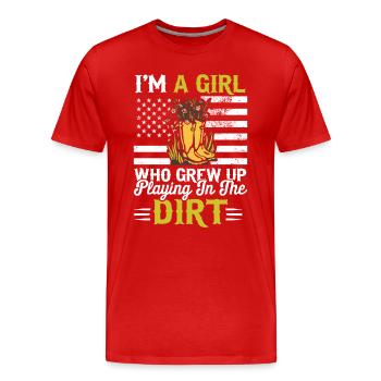 Lovers of Southwestern folk music - Men's Premium Organic T-Shirt - red - Front - Damien (186cm)