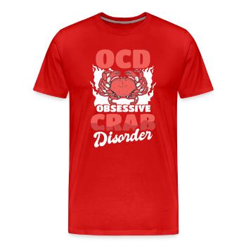 Krabbe Meeresfrüchte Krabbe - Männer Premium Bio T-Shirt - Rot - Vorne - Damien (186cm)
