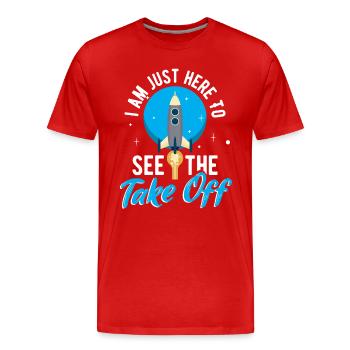 Vaisseau spatial Ingénieur Satellite Astronaute - T-shirt bio Premium Homme - rouge - Devant - Damien (186cm)