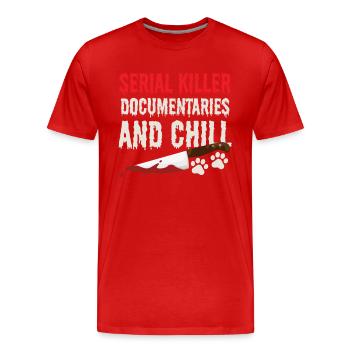 Feline Fur Documentary filmmaker - Men's Premium Organic T-Shirt - red - Front - Damien (186cm)